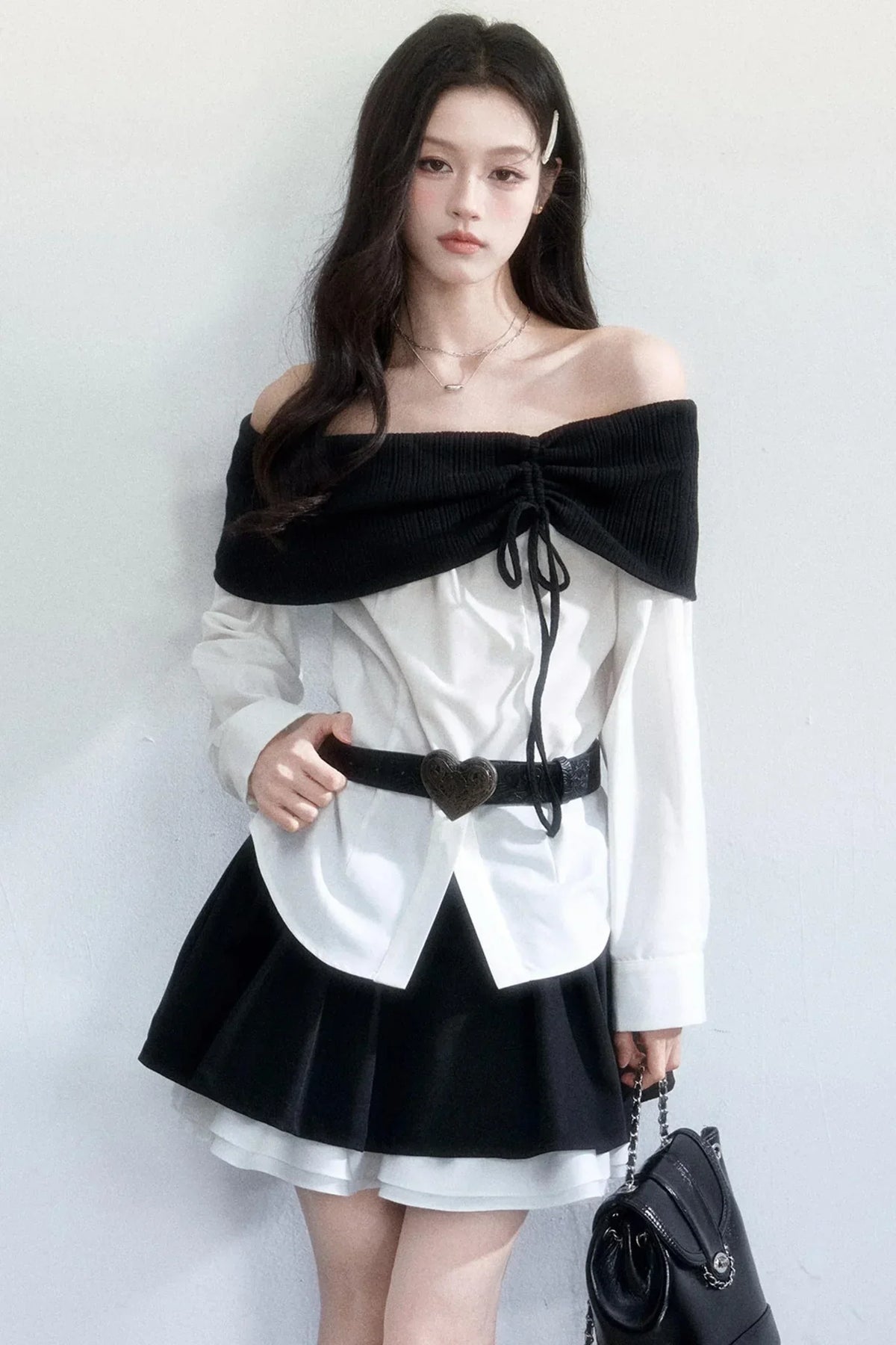 Off-Shoulder Slimming Top Set-Up