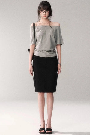 Off-Shoulder Stretchy Summer Top