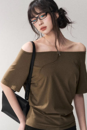 Off-Shoulder Stretchy Summer Top