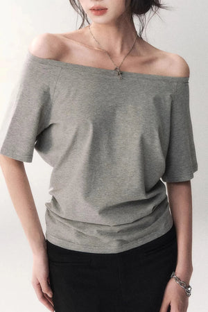 Off-Shoulder Stretchy Summer Top