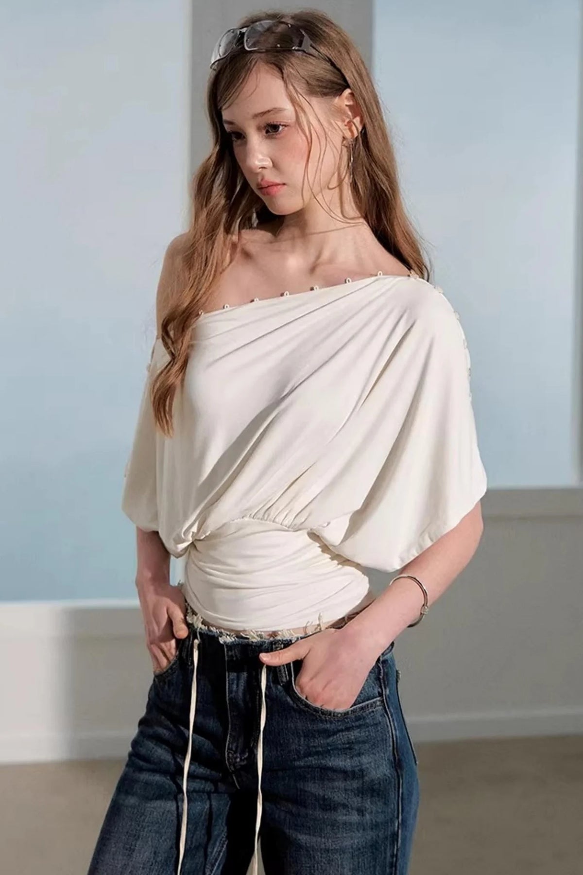 Off-Shoulder Summer T-Shirt
