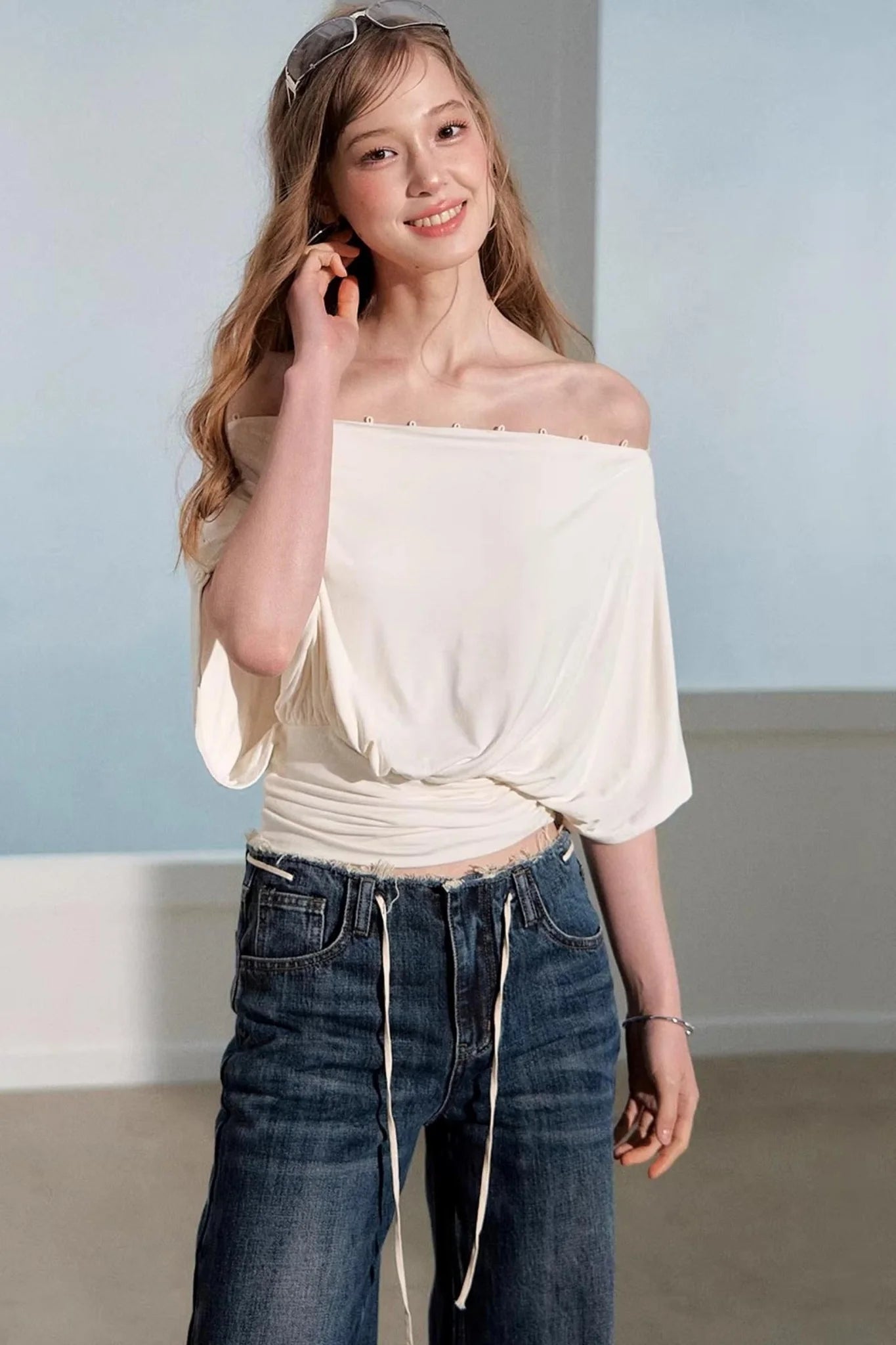 Off-Shoulder Summer T-Shirt