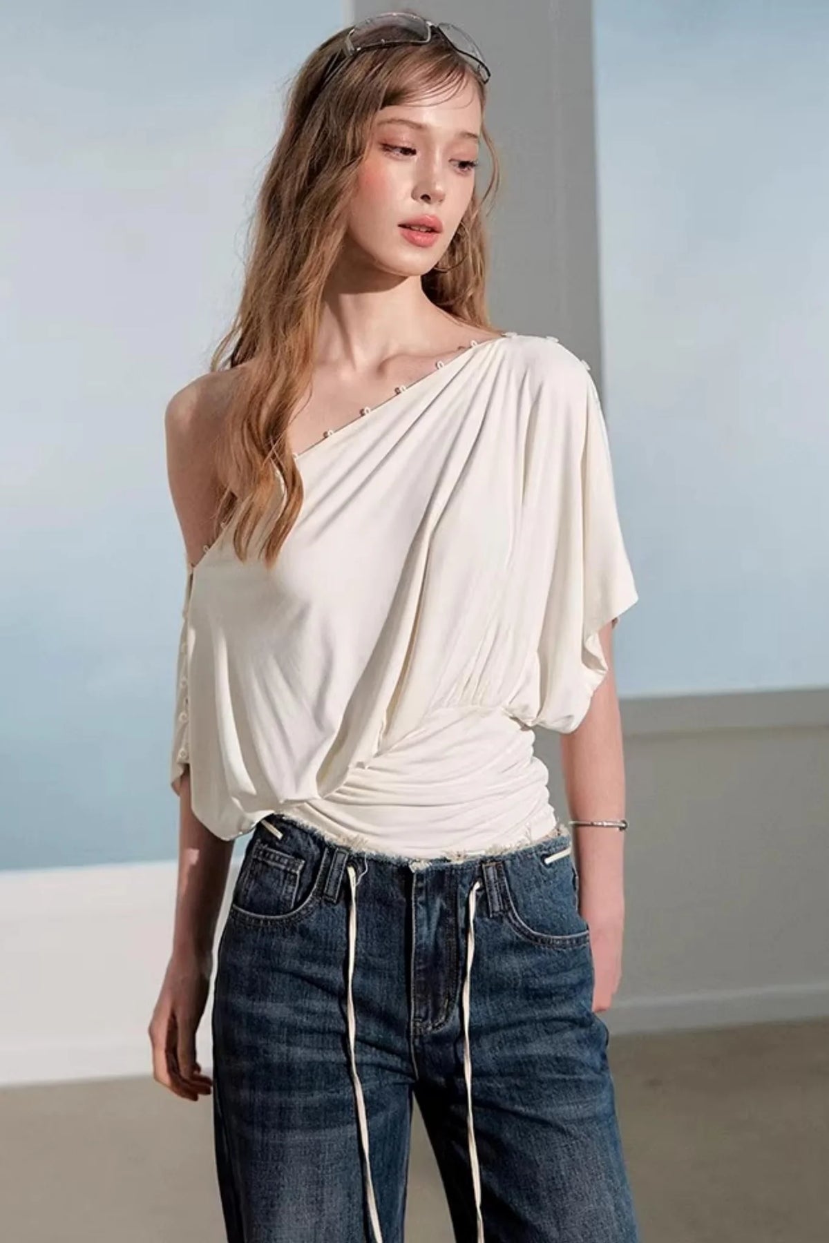 Off-Shoulder Summer T-Shirt