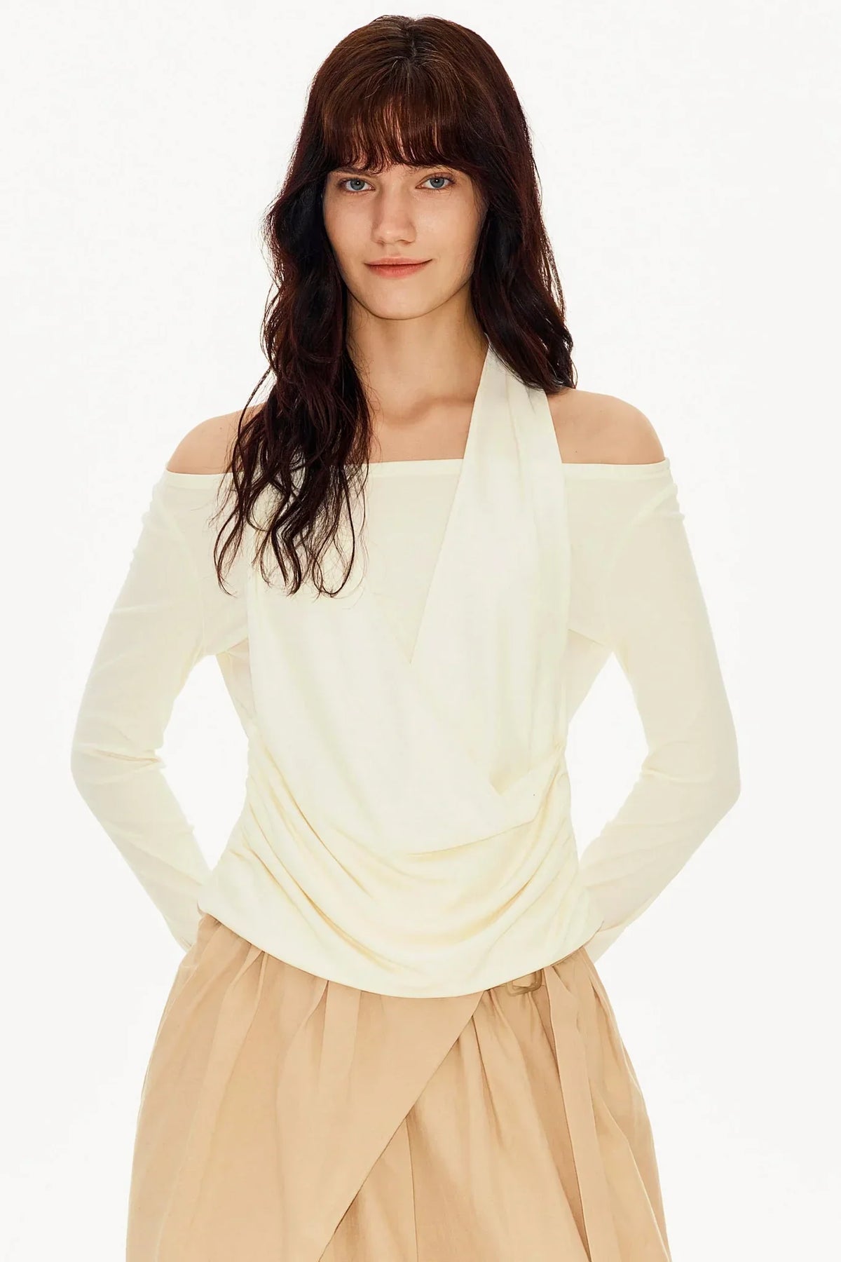 Off-Shoulder Versatile Halter Top