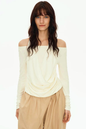 Off-Shoulder Versatile Halter Top