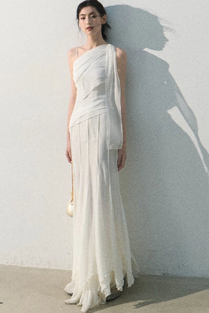 Off-Shoulder Waist-Cinching Top Set-Up