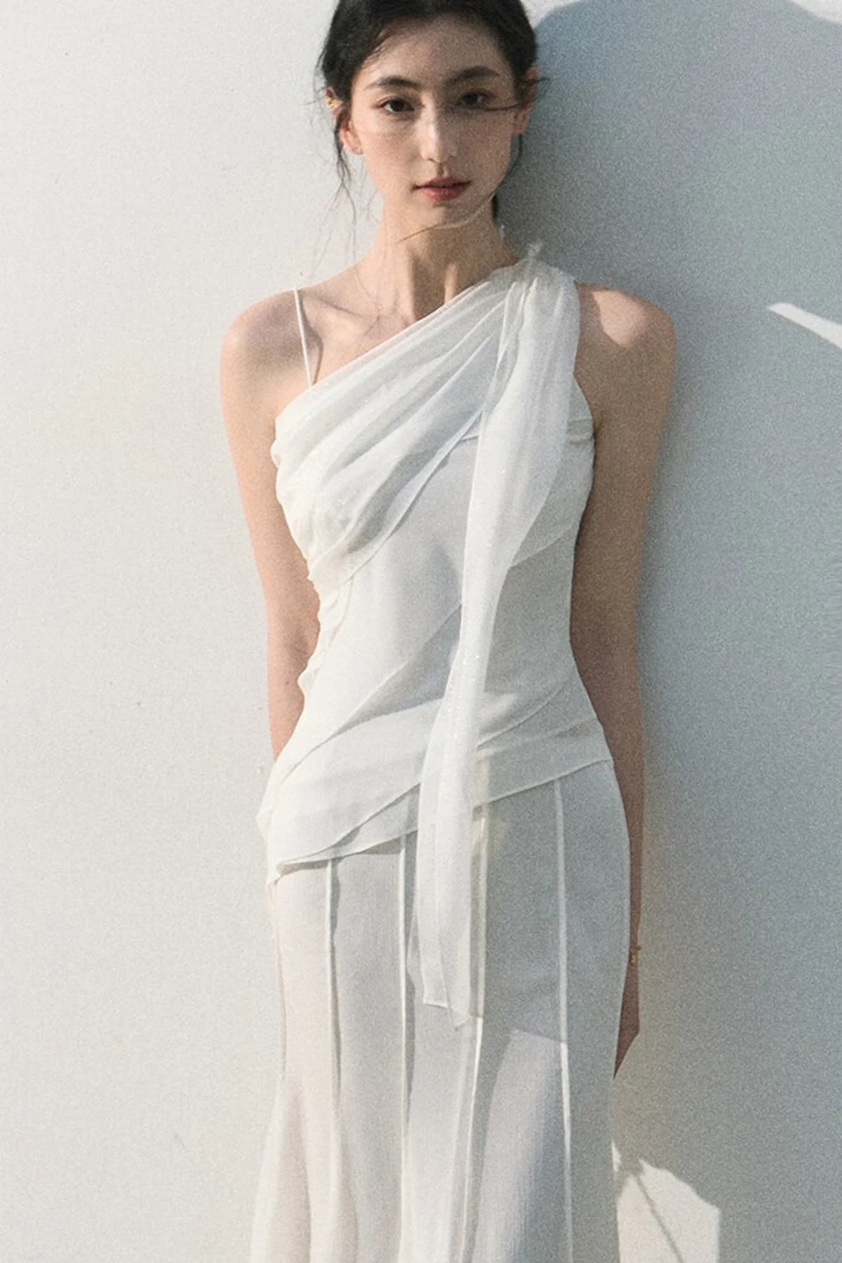 Off-Shoulder Waist-Cinching Top Set-Up