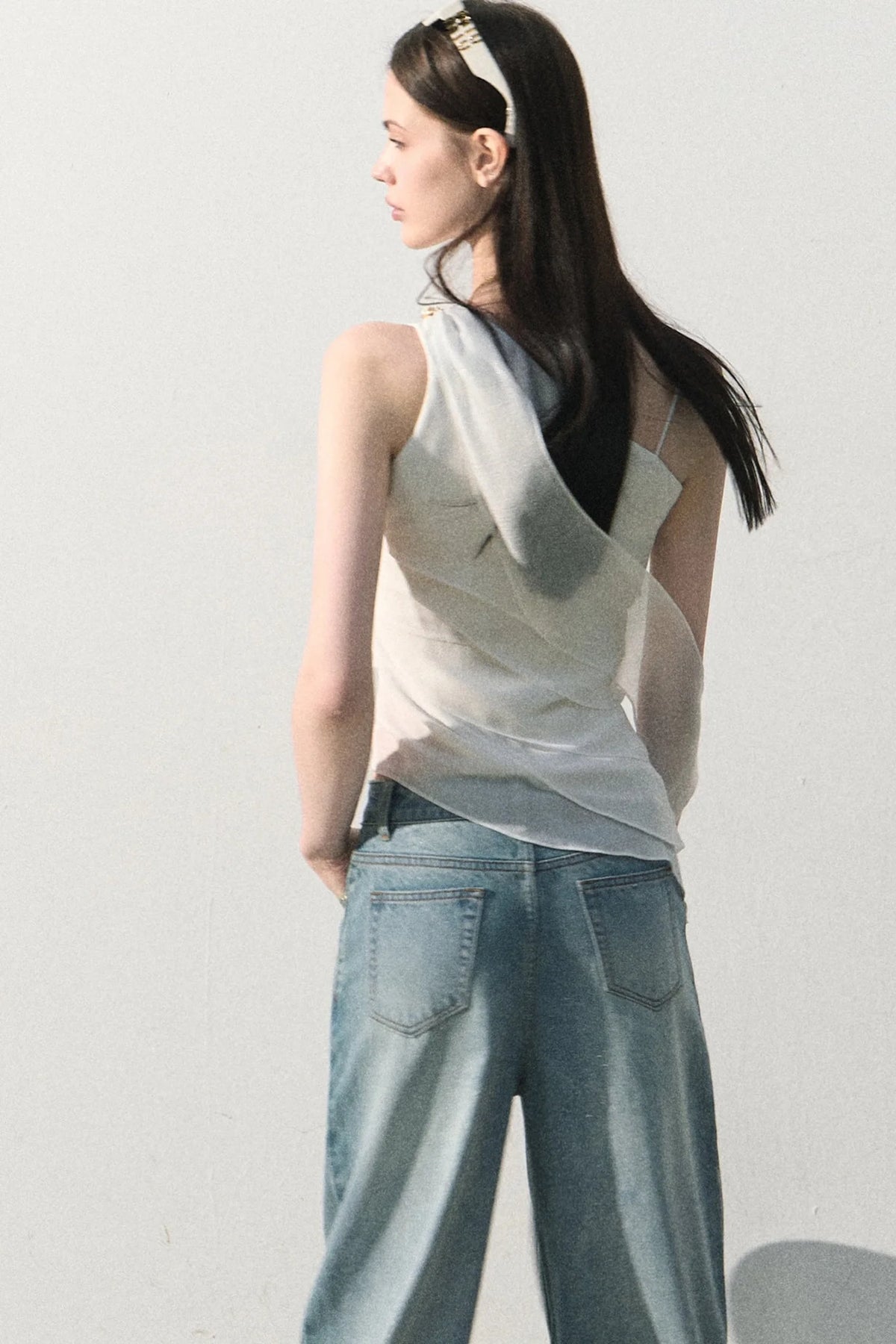 Off-Shoulder Waist-Cinching Top Set-Up