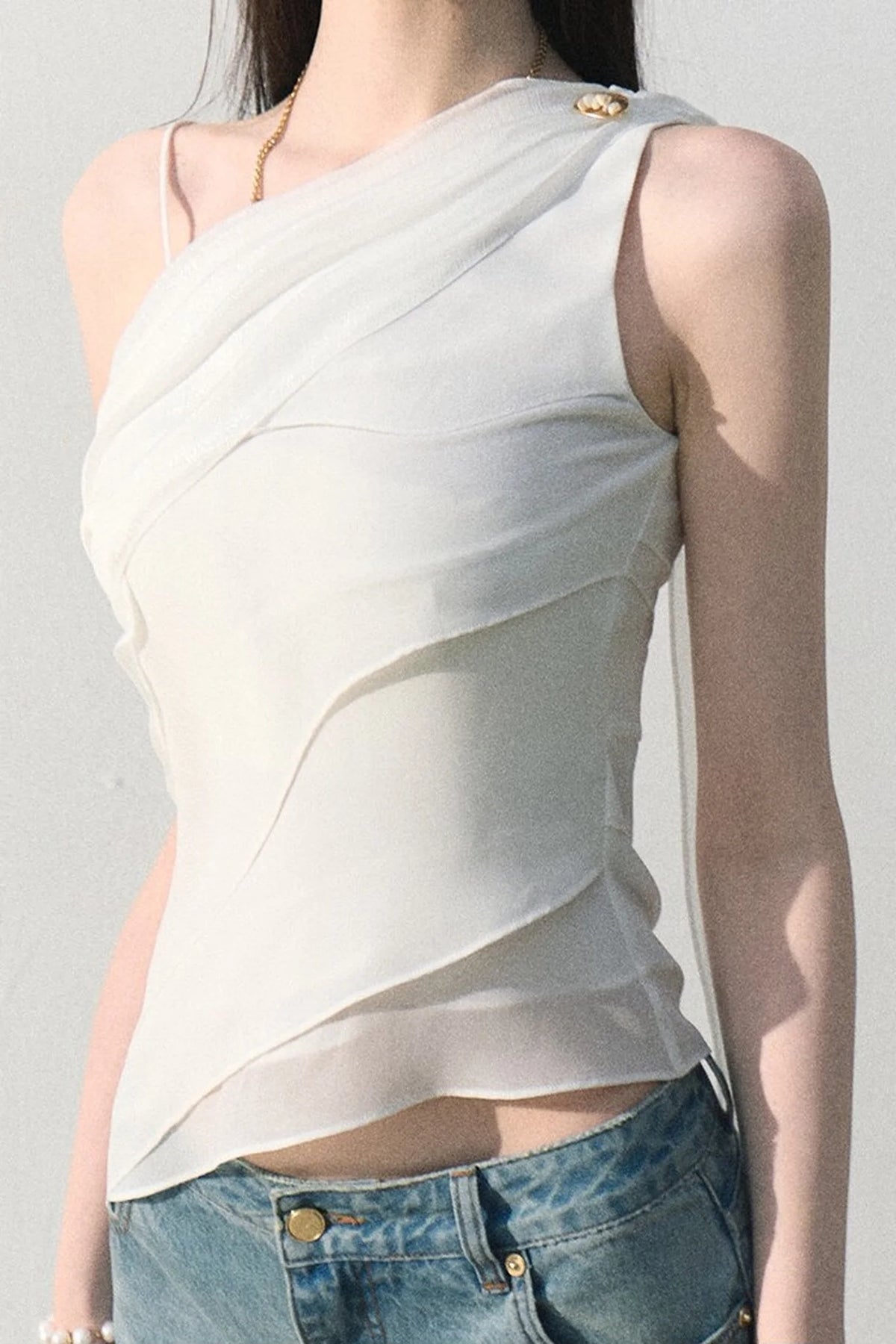 Off-Shoulder Waist-Cinching Top Set-Up