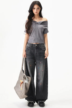Off-Shoulder Wool-Blend Knit Top