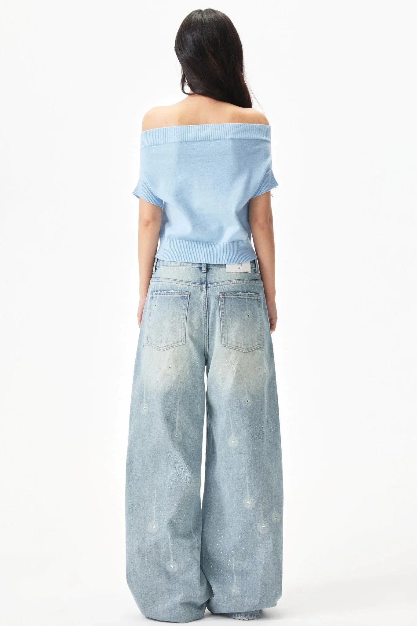 Off-Shoulder Wool-Blend Knit Top
