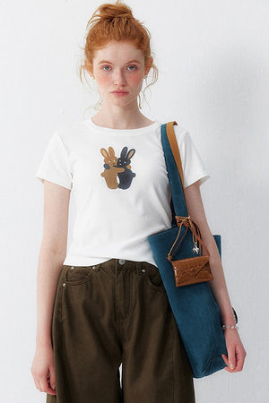 Off-White Rabbit Print Top