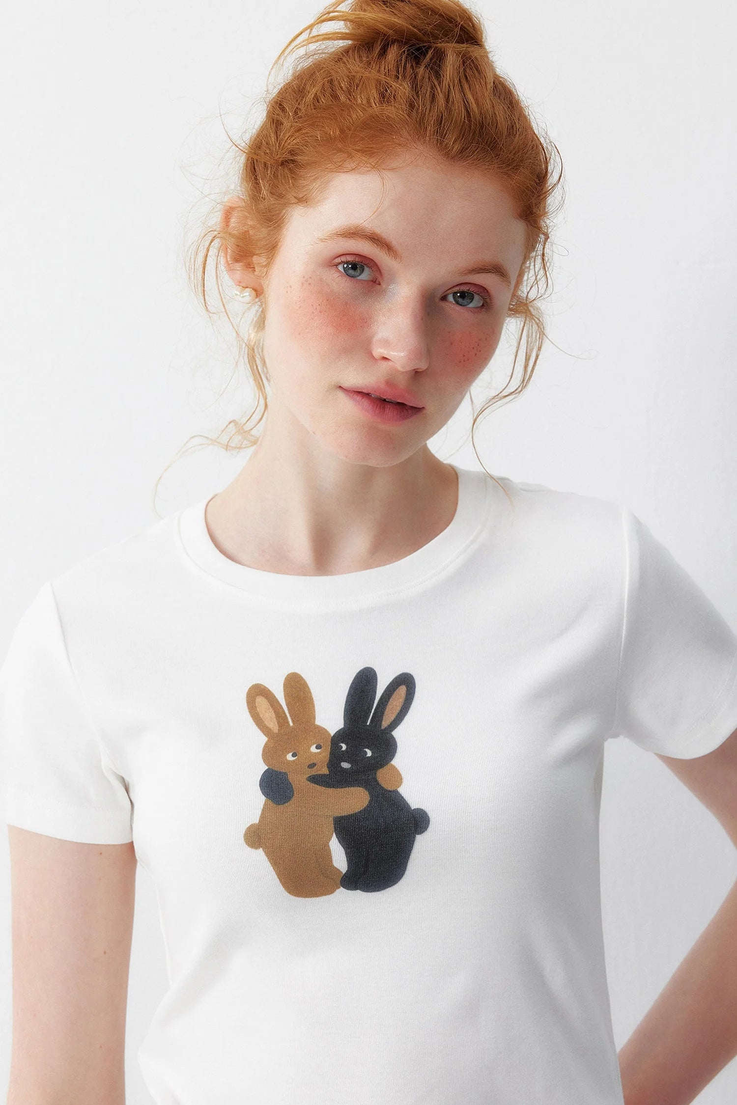 Off-White Rabbit Print Top