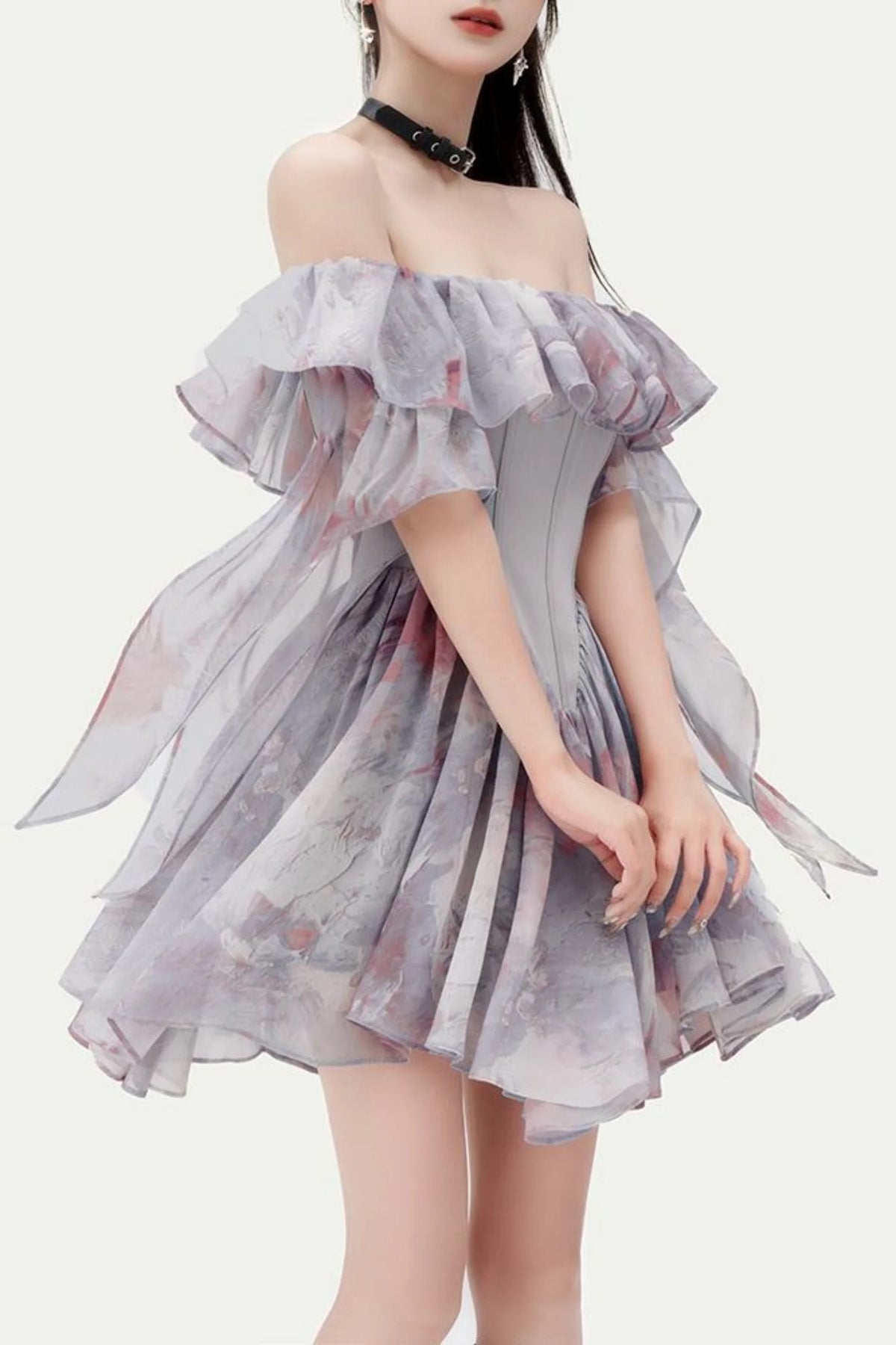 Oil Painting Style Romantic Dress