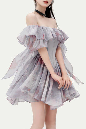 Oil Painting Style Romantic Dress
