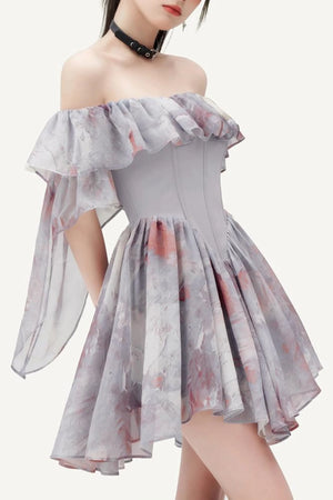 Oil Painting Style Romantic Dress