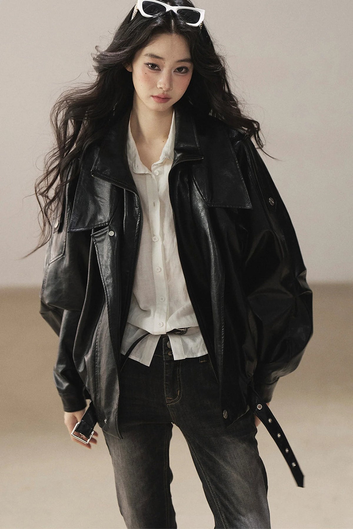 Oil Wax PU Leather Jacket