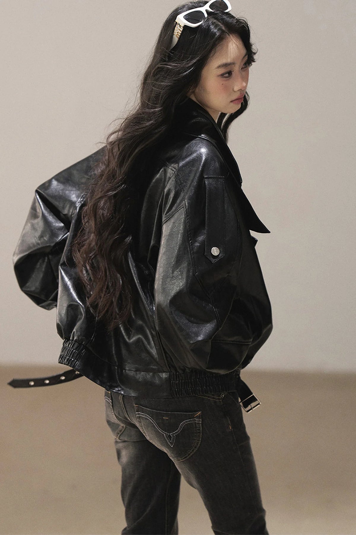 Oil Wax PU Leather Jacket