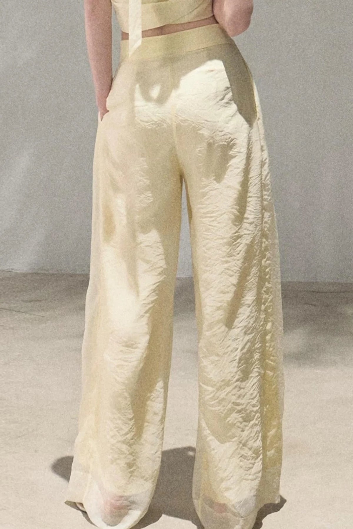 Old Money Mesh Wide-Leg Pants