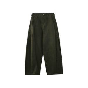 Olive Wide Leg Cotton Pants