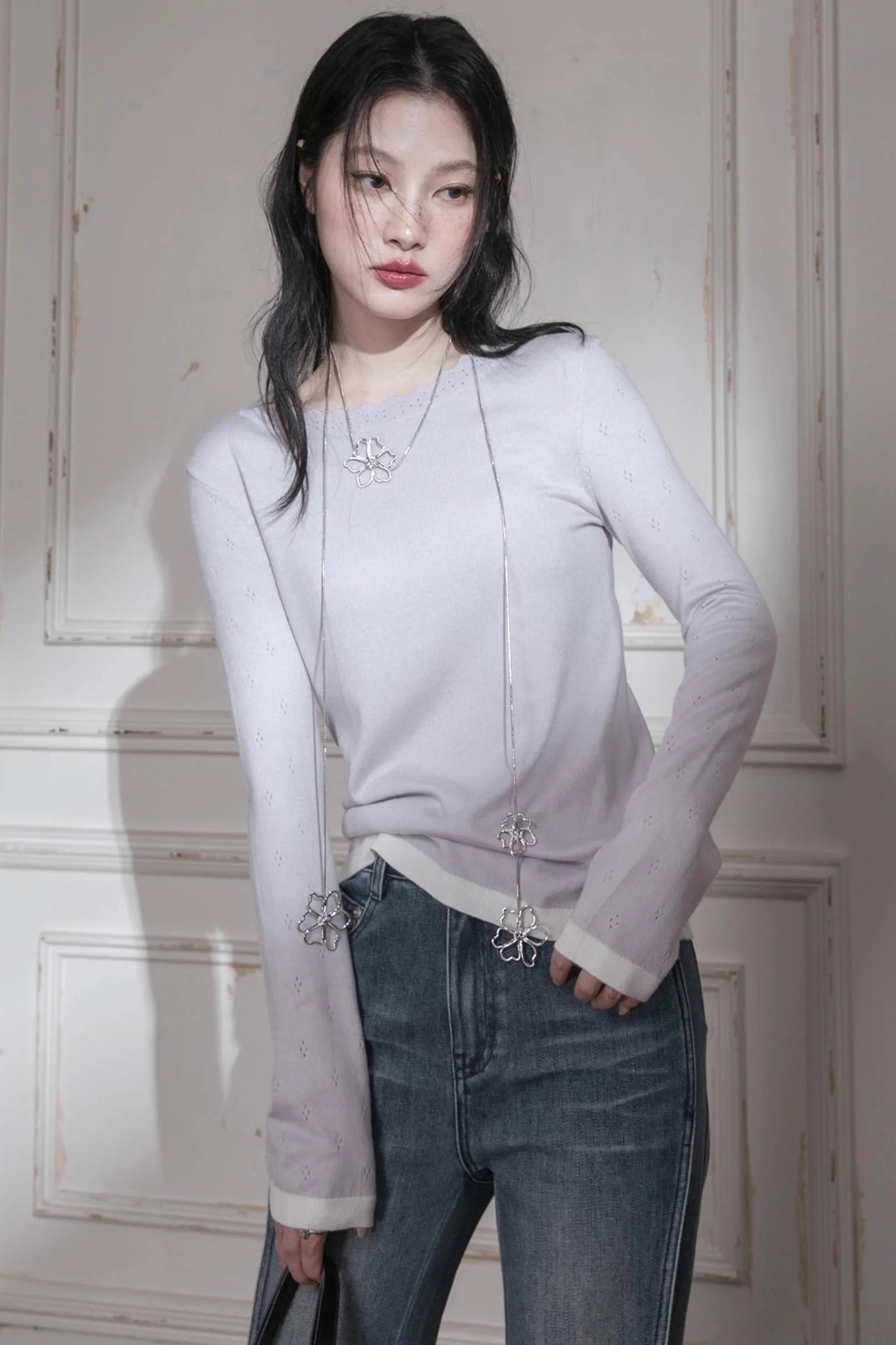 One-Line Wool Sweater