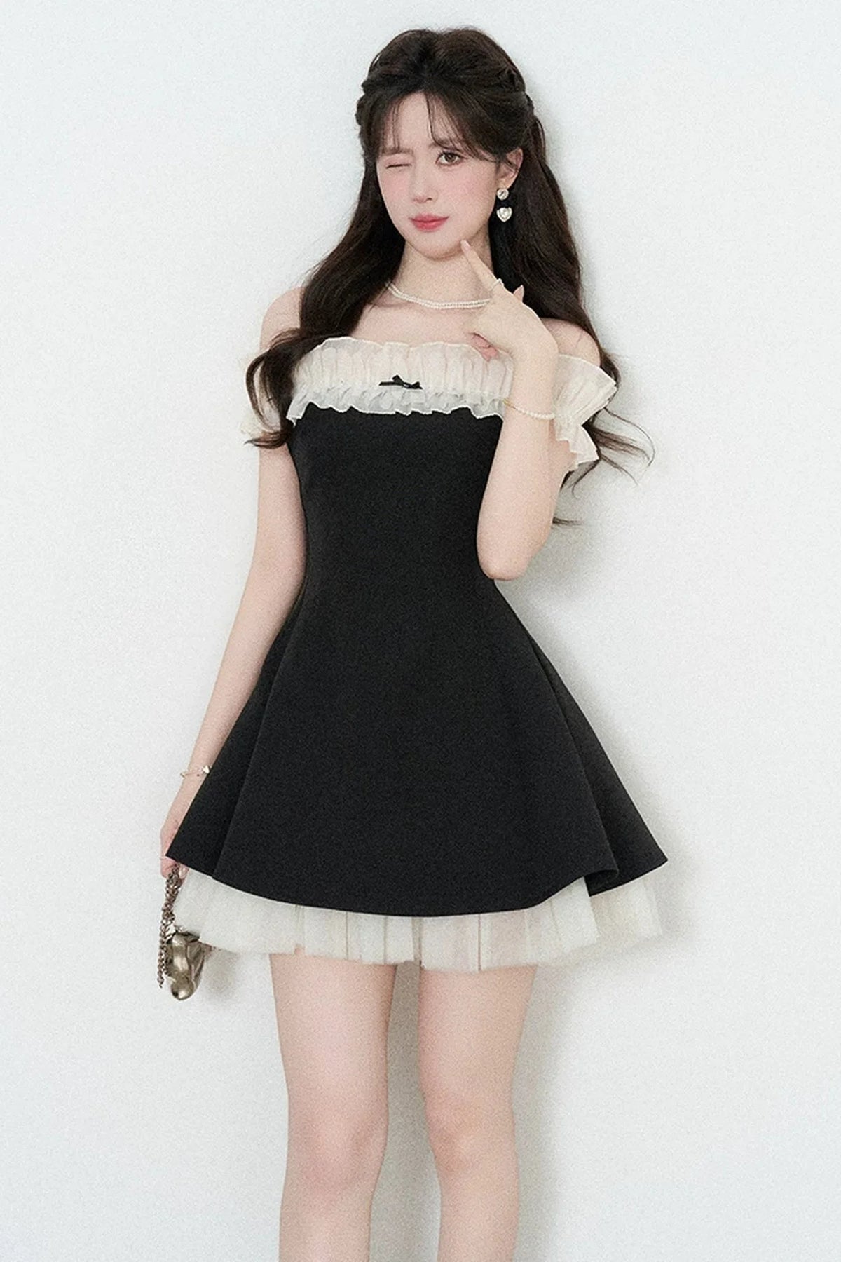 One-Shoulder A-Line Dress