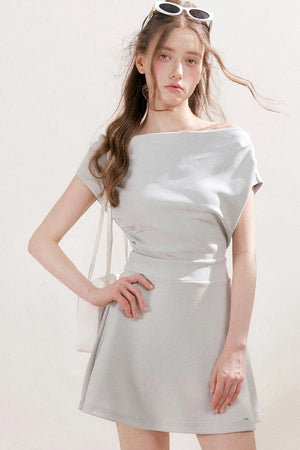 One-Shoulder A-Line Mini Dress