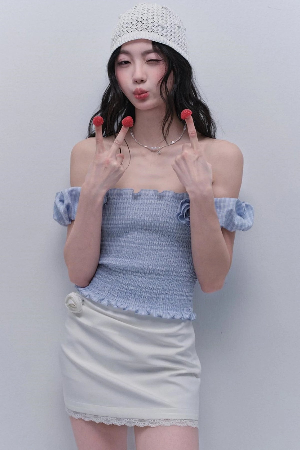 One-Shoulder Bubble Sleeve Top