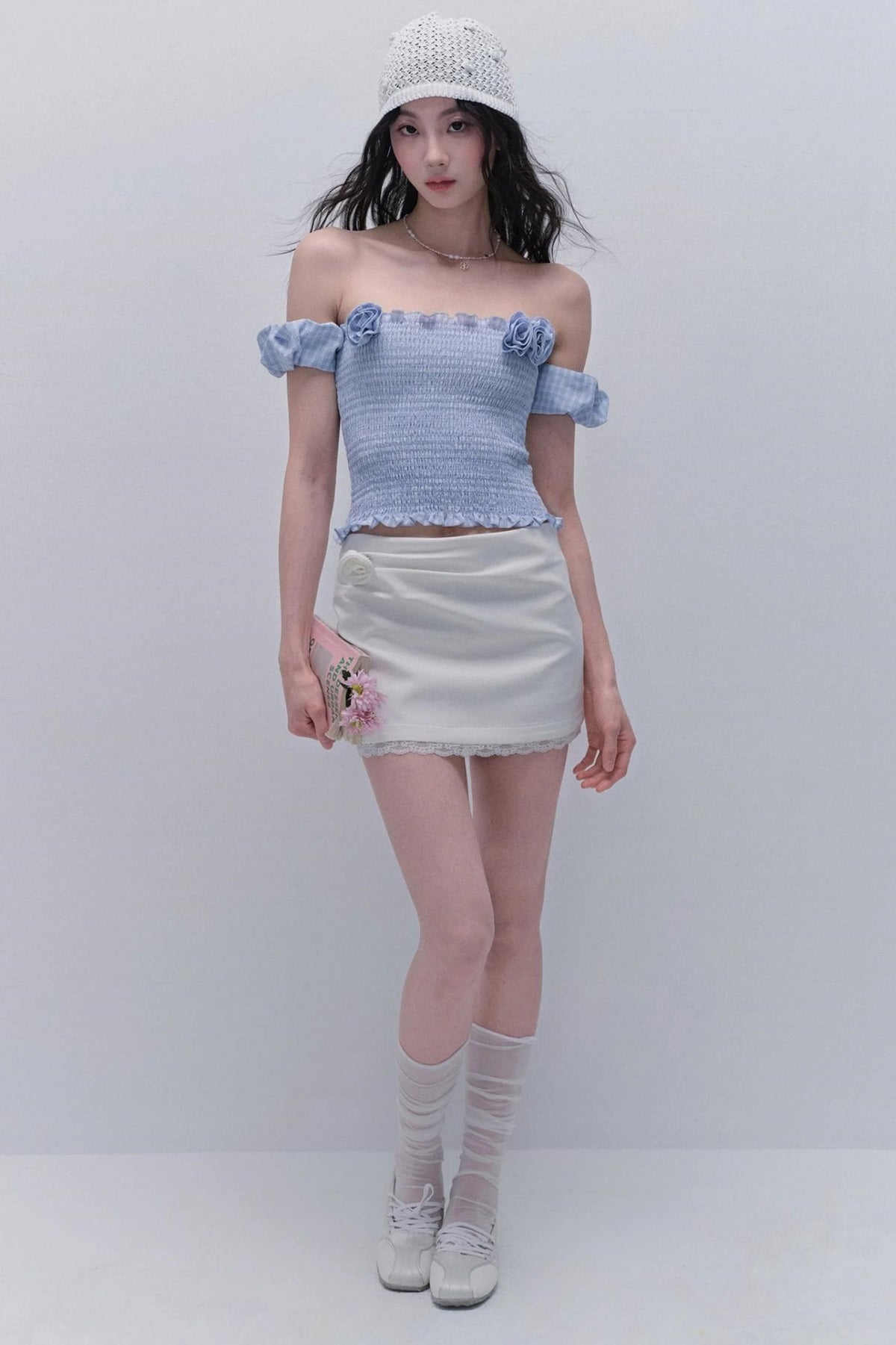 One-Shoulder Bubble Sleeve Top