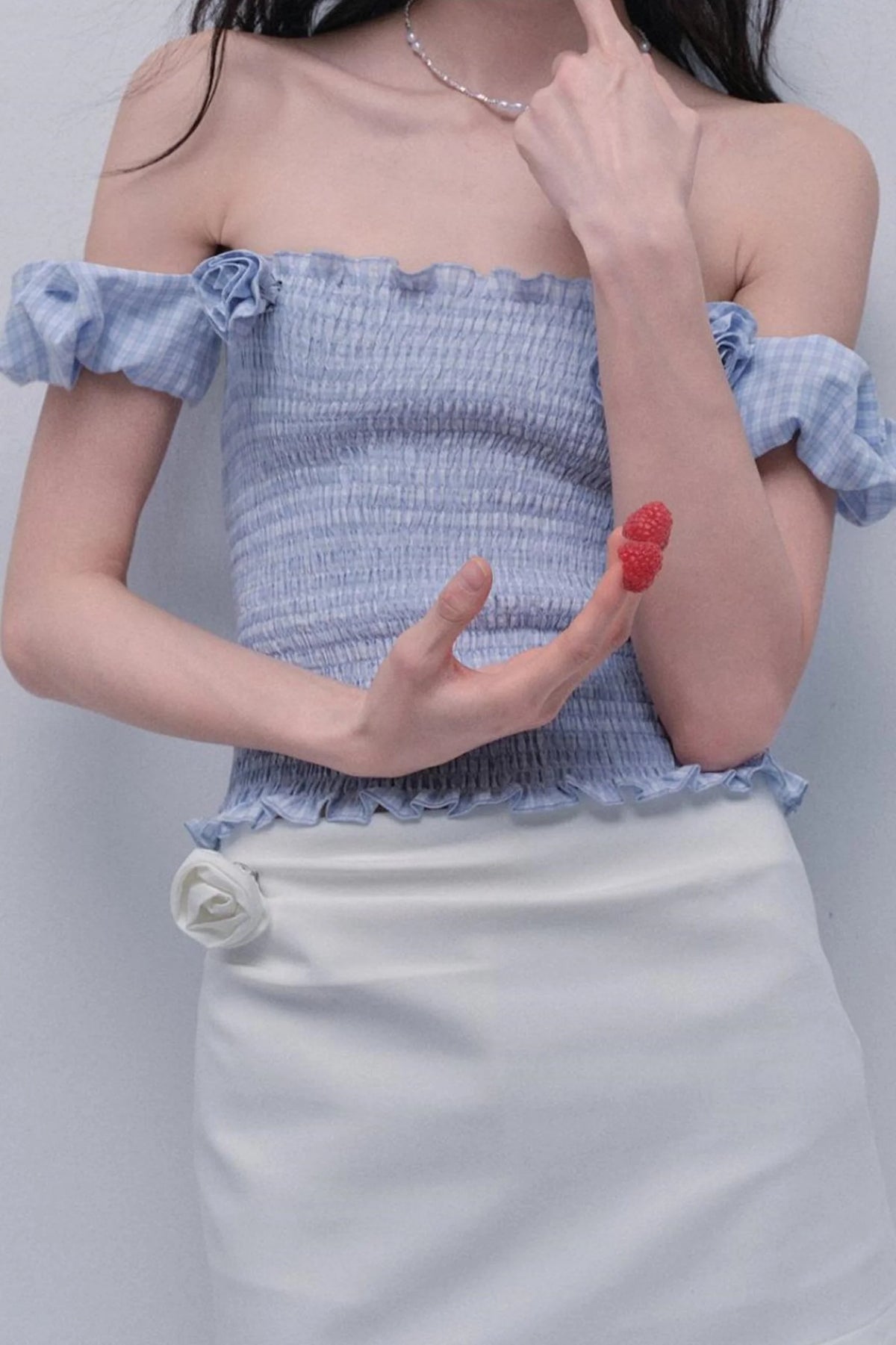 One-Shoulder Bubble Sleeve Top