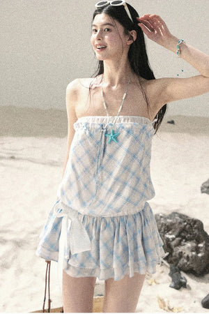 One-Shoulder French Quilted Dress