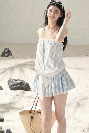 One-Shoulder French Quilted Dress