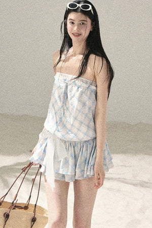One-Shoulder French Quilted Dress