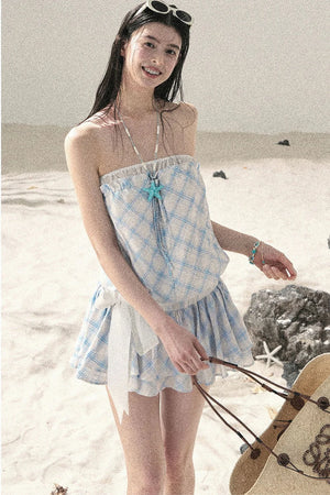 One-Shoulder French Quilted Dress