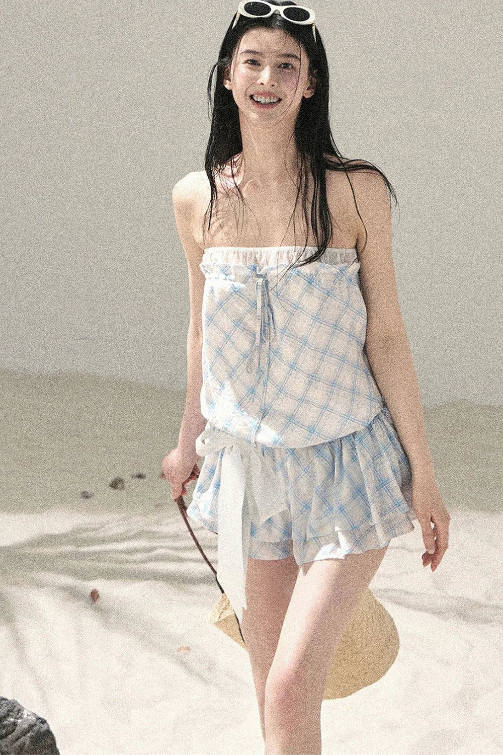 One-Shoulder French Quilted Dress