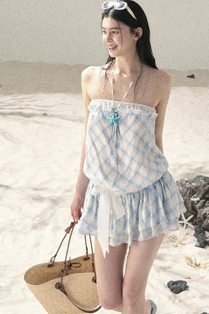 One-Shoulder French Quilted Dress