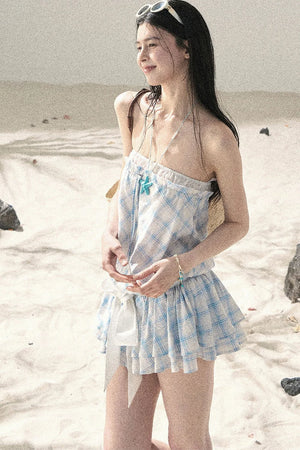 One-Shoulder French Quilted Dress