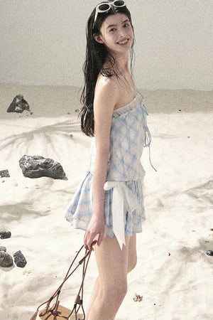 One-Shoulder French Quilted Dress