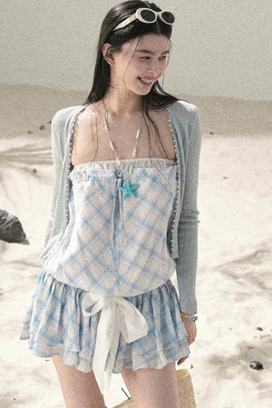 One-Shoulder French Quilted Dress