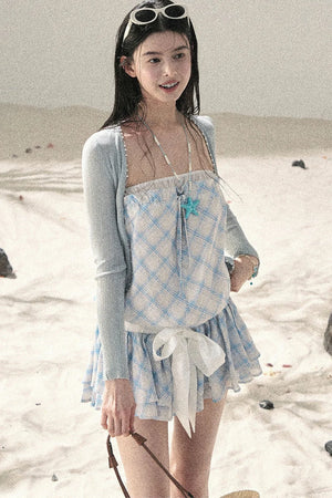 One-Shoulder French Quilted Dress