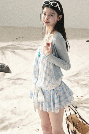 One-Shoulder French Quilted Dress