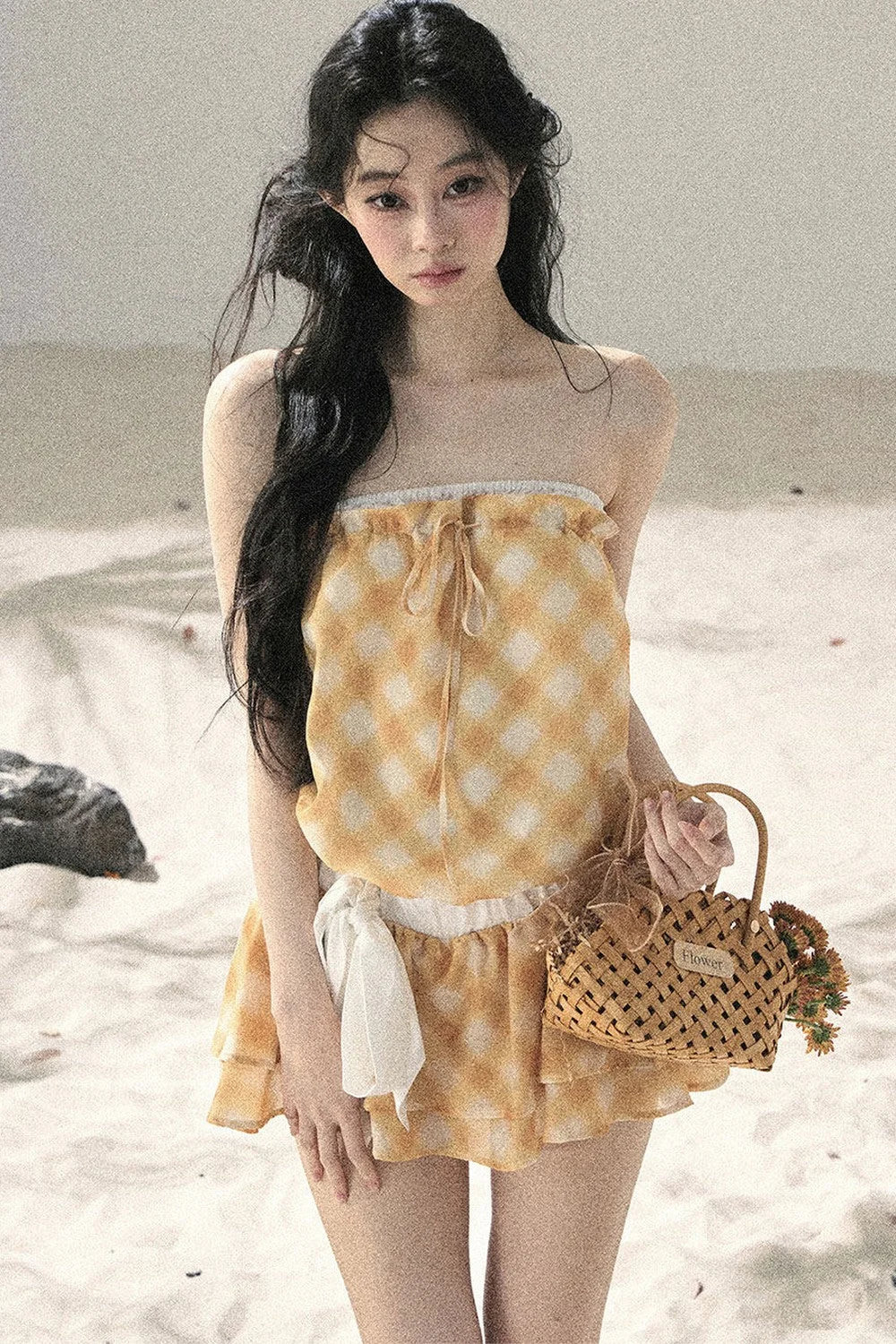 One-Shoulder French Quilted Dress