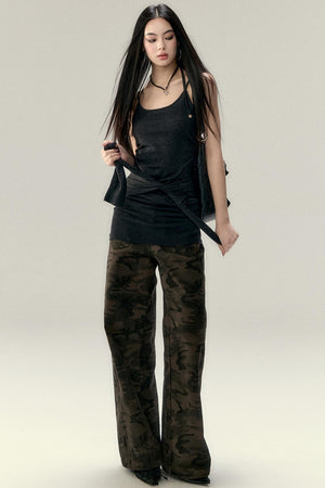 One-Shoulder Knit Vest Top