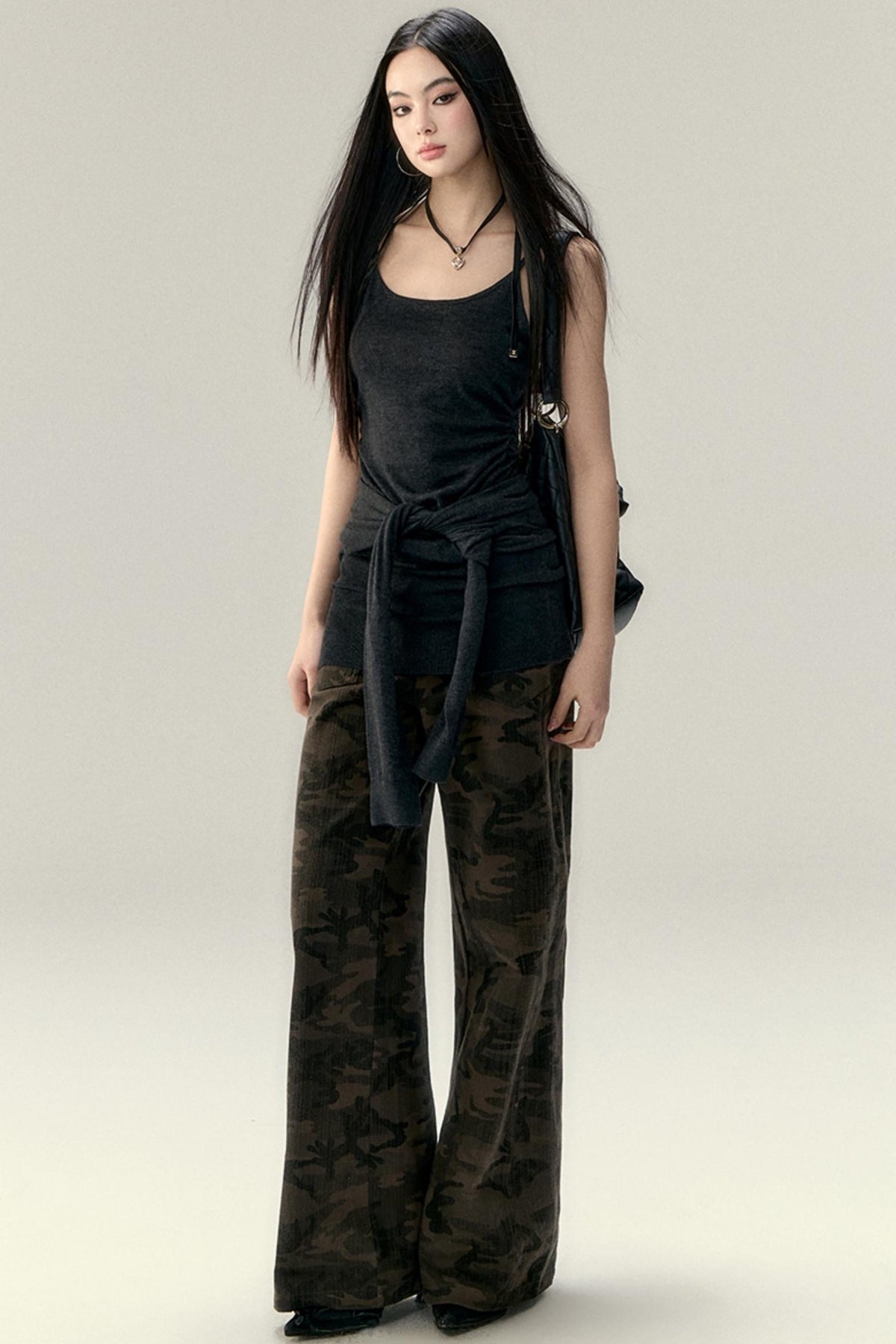 One-Shoulder Knit Vest Top