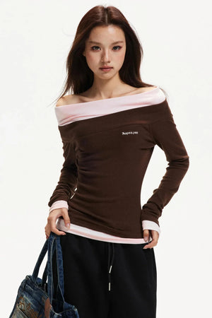 One-Shoulder Knitted Top