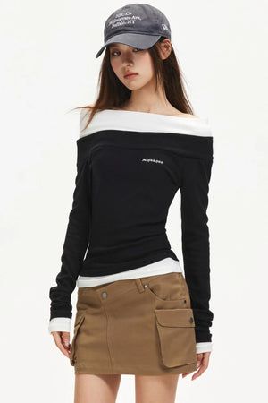 One-Shoulder Knitted Top