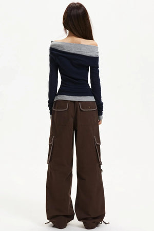 One-Shoulder Knitted Top