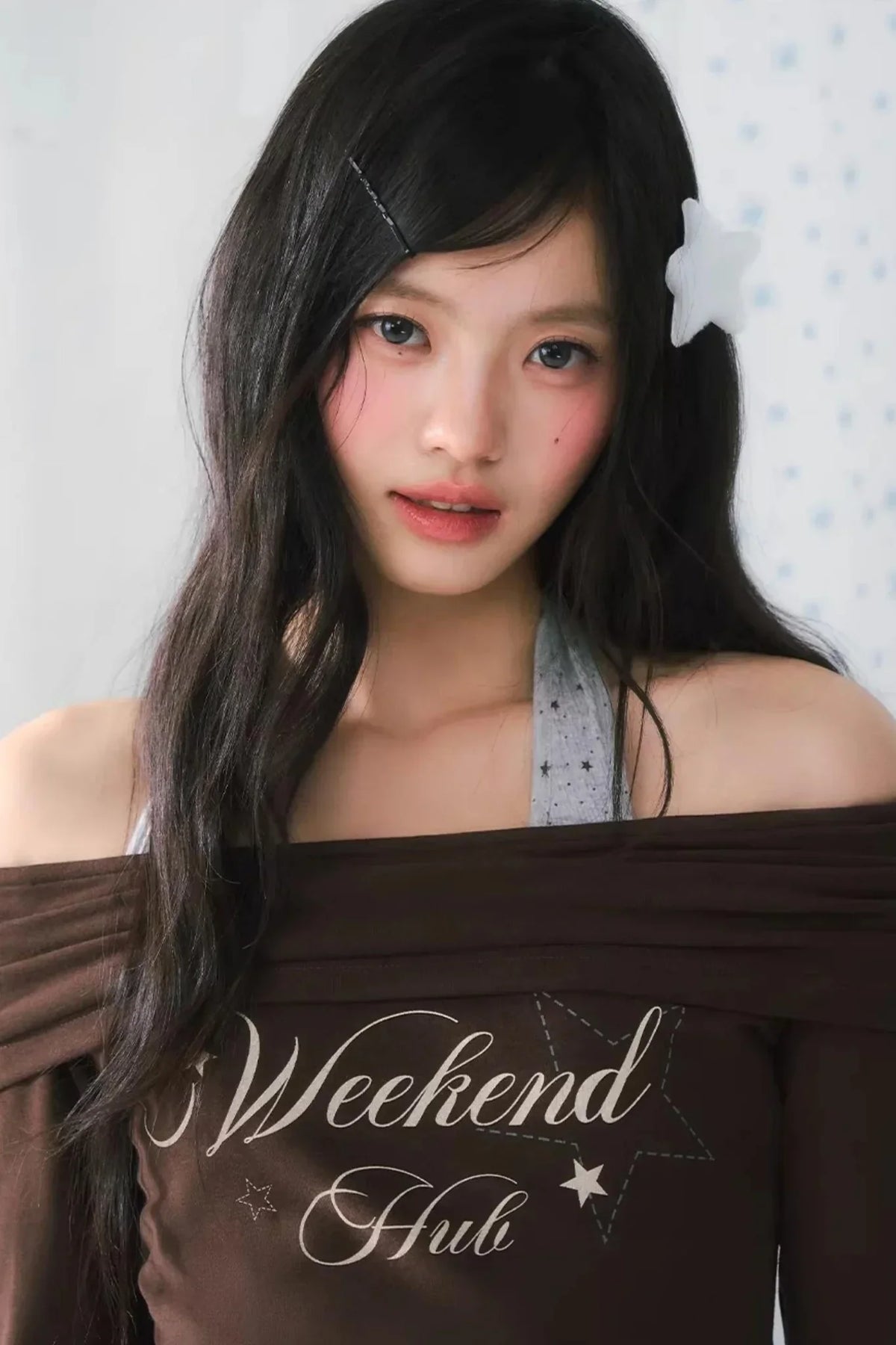 One-Shoulder Letter Top