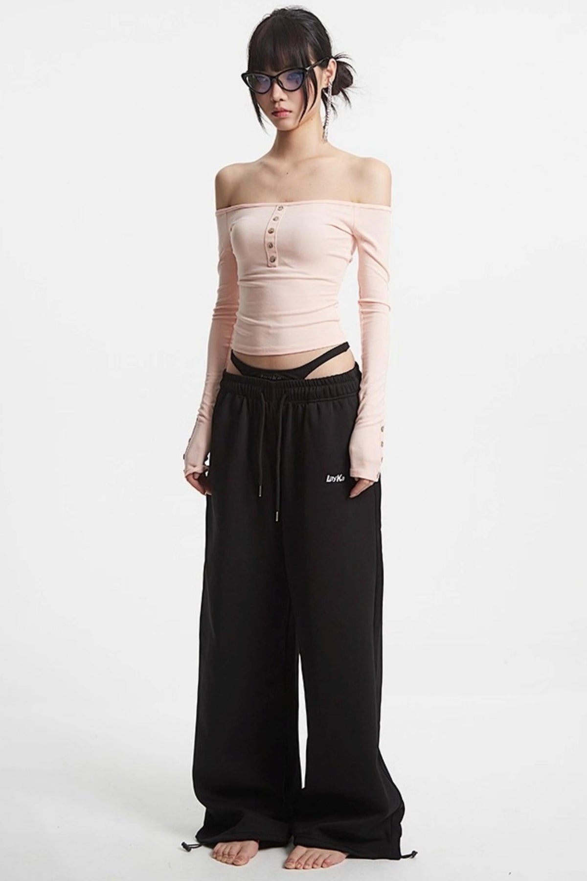 One-Shoulder Long Sleeve T-Shirt