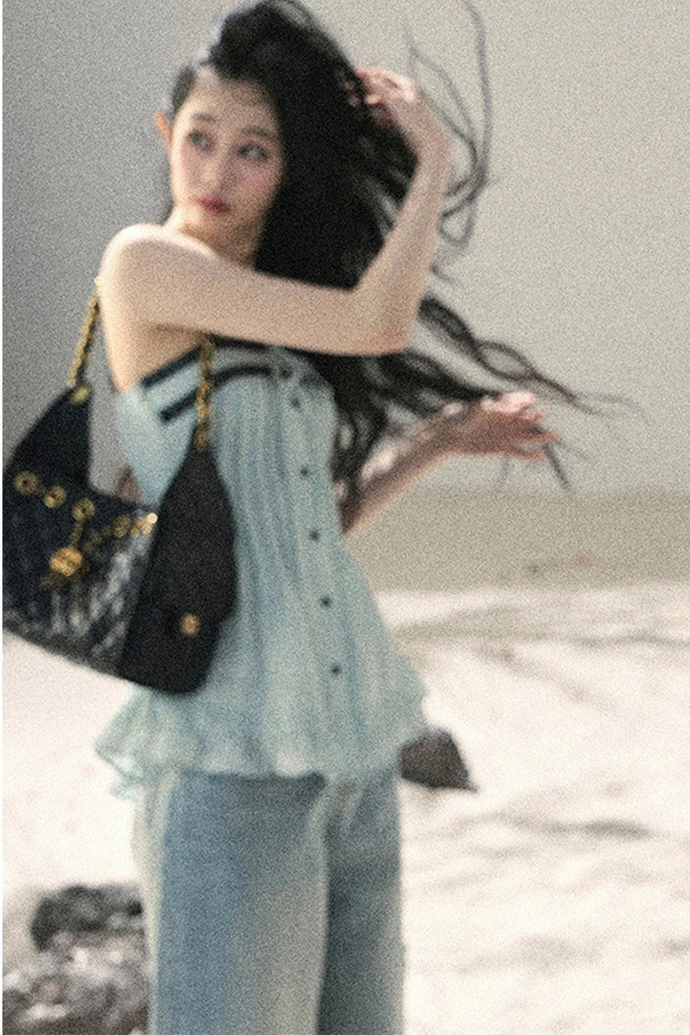 One-Shoulder Ruched Lace Camisole